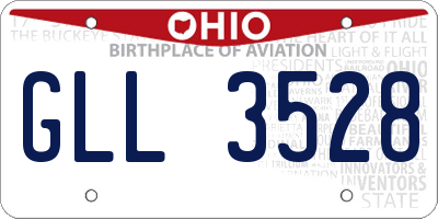 OH license plate GLL3528