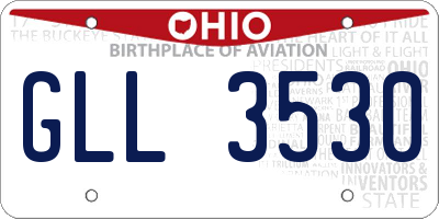 OH license plate GLL3530