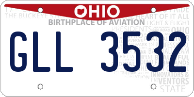 OH license plate GLL3532