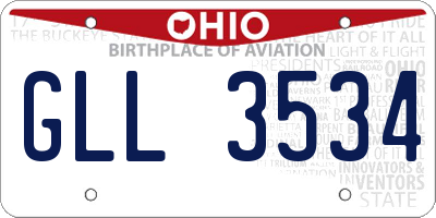 OH license plate GLL3534