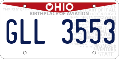 OH license plate GLL3553