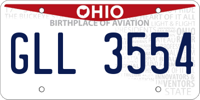 OH license plate GLL3554