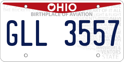 OH license plate GLL3557