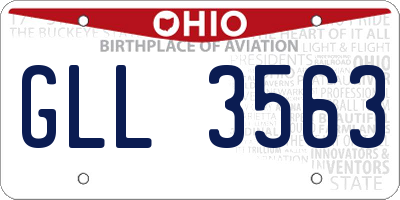 OH license plate GLL3563