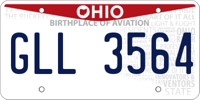 OH license plate GLL3564