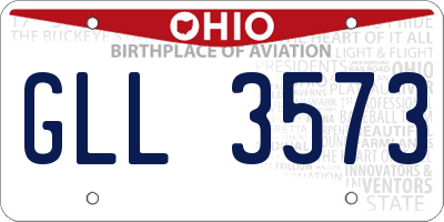 OH license plate GLL3573