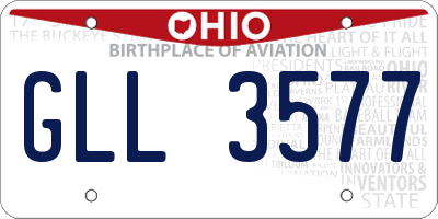 OH license plate GLL3577