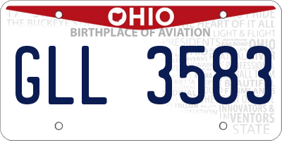 OH license plate GLL3583