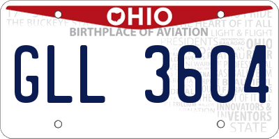OH license plate GLL3604