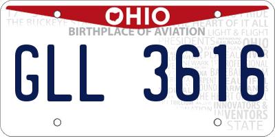 OH license plate GLL3616