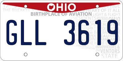 OH license plate GLL3619