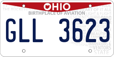 OH license plate GLL3623