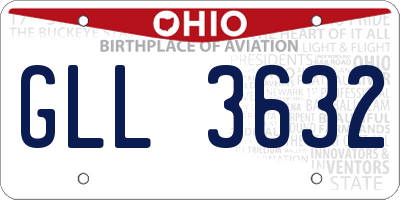 OH license plate GLL3632