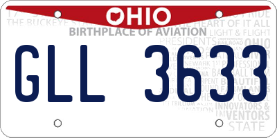 OH license plate GLL3633