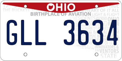 OH license plate GLL3634