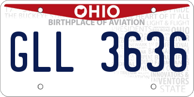 OH license plate GLL3636