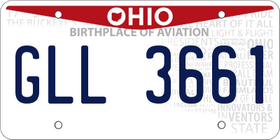 OH license plate GLL3661