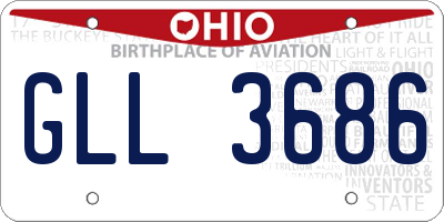OH license plate GLL3686