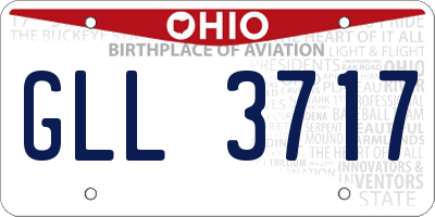 OH license plate GLL3717