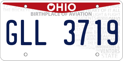 OH license plate GLL3719