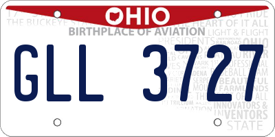 OH license plate GLL3727