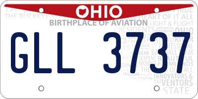 OH license plate GLL3737