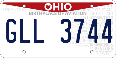 OH license plate GLL3744