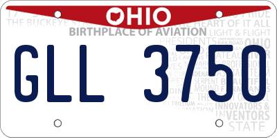 OH license plate GLL3750