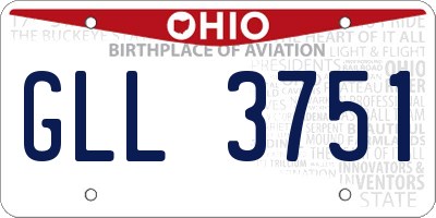 OH license plate GLL3751