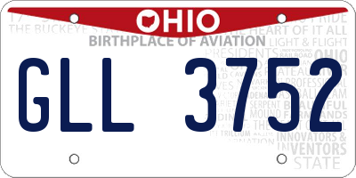OH license plate GLL3752