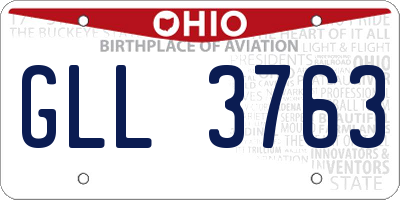 OH license plate GLL3763