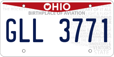 OH license plate GLL3771