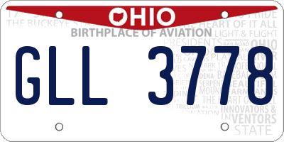 OH license plate GLL3778