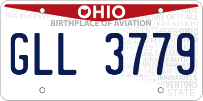 OH license plate GLL3779