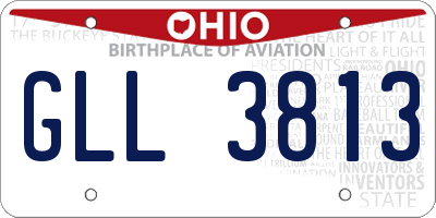 OH license plate GLL3813