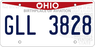 OH license plate GLL3828