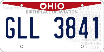 OH license plate GLL3841