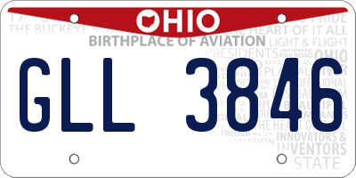 OH license plate GLL3846
