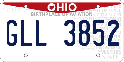 OH license plate GLL3852