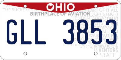 OH license plate GLL3853
