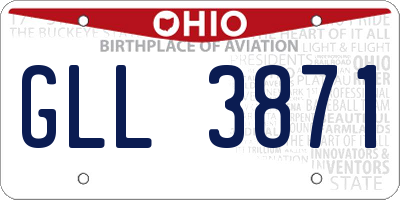 OH license plate GLL3871