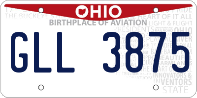 OH license plate GLL3875