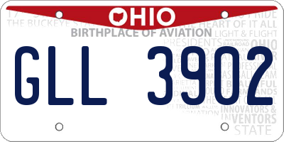 OH license plate GLL3902