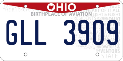 OH license plate GLL3909