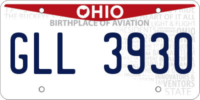 OH license plate GLL3930