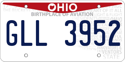 OH license plate GLL3952