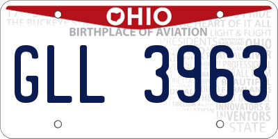 OH license plate GLL3963