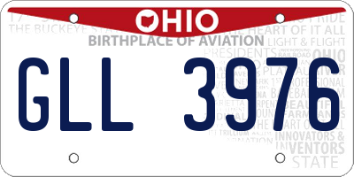 OH license plate GLL3976