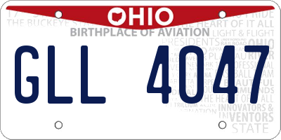 OH license plate GLL4047