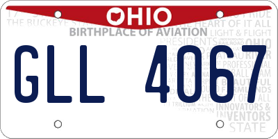 OH license plate GLL4067